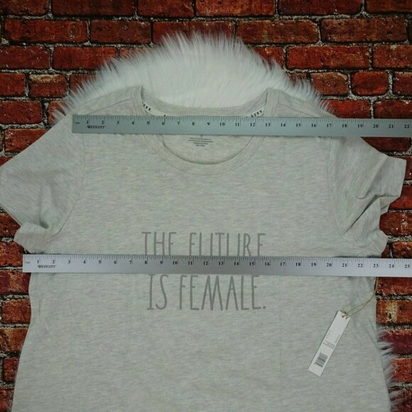 NWT Rae Dunn The Future Is Female Graphic Tee T- Shirt Comfy  1X - Picture 11 of 11